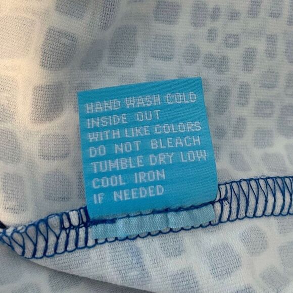 J. McLaughlin Faux Wrap Catalina Cloth Blue White Dress Size XSmall - Picture 4 of 6